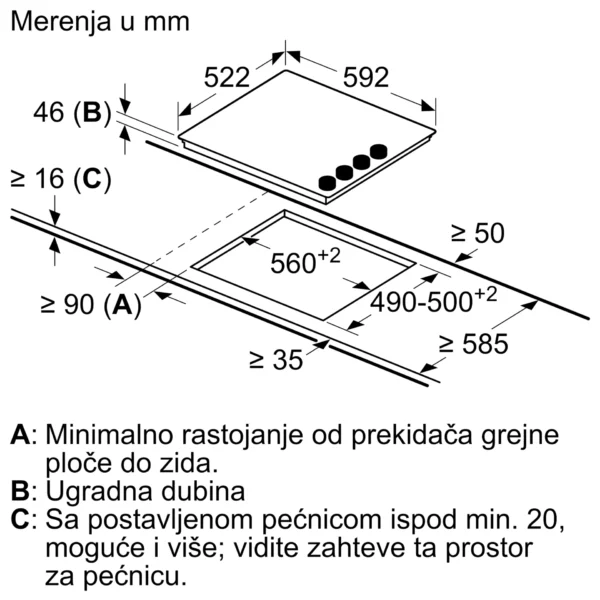 Bosch, Električna ploča za kuvanje 60 cm Crna - Image 3
