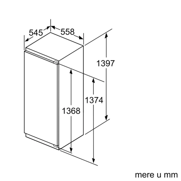 Bosch, Ugradni frižider 140 x 56 cm Fiksna šarka - Image 5
