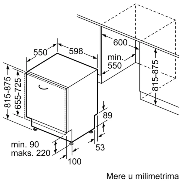 Bosch, Potpuno ugradna mašina za pranje sudova 60 cm - Image 9