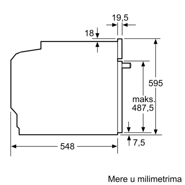 Bosch, Ugradna rerna 60 x 60 cm Crna - Image 5