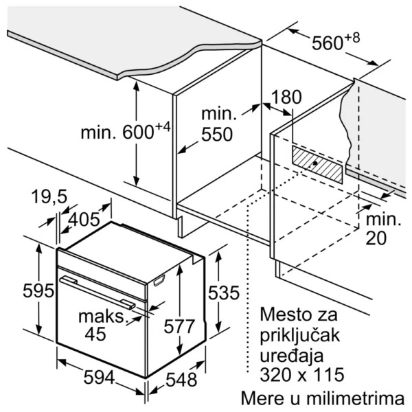 Bosch, Ugradna rerna 60 x 60 cm Crna - Image 8