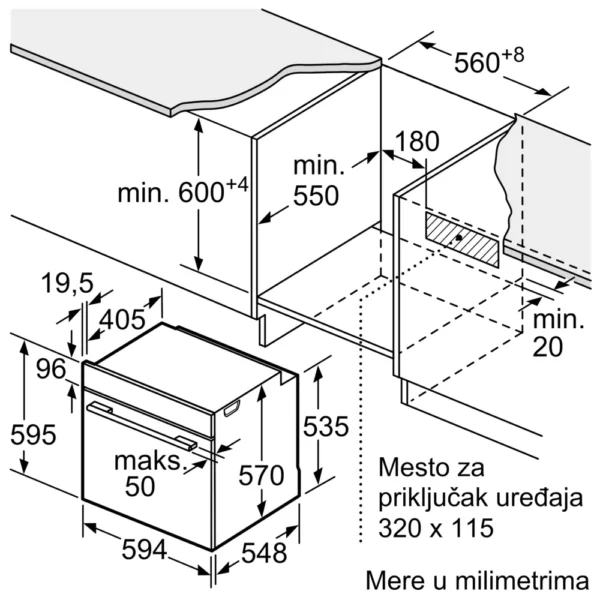 Bosch, Ugradna rerna sa dodatnom funkcijom pečenja na pari 60 x 60 cm Nerđajući čelik - Image 4