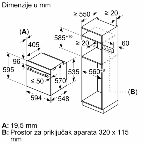 Bosch, Ugradna rerna sa dodatnom funkcijom pečenja na pari 60 x 60 cm Nerđajući čelik - Image 6