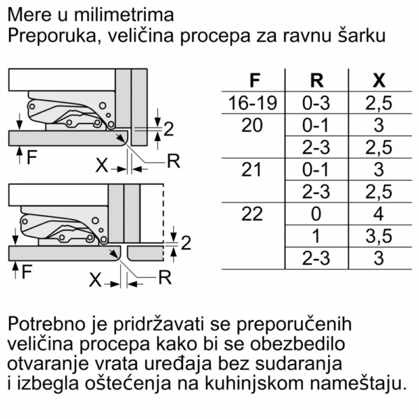 Bosch, Ugradni frižider sa odeljkom zamrzivača 88 x 56 cm Fiksna šarka - Image 7