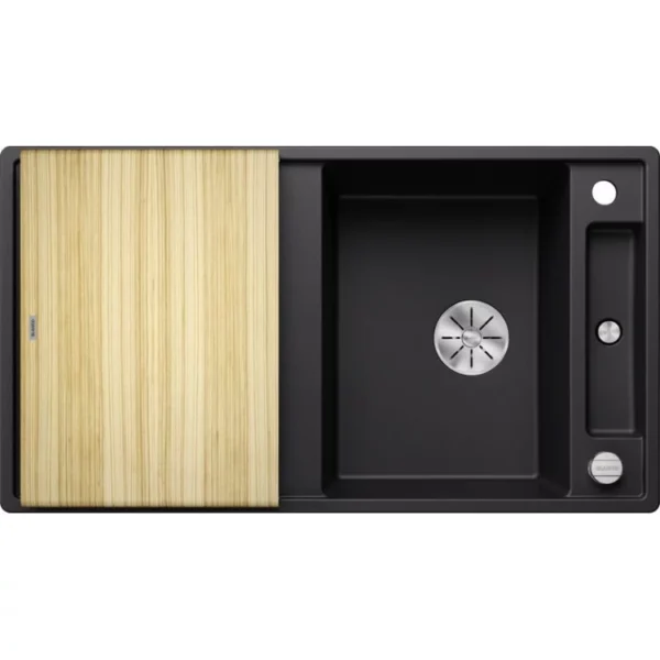BLANCO AXIA III 5 S silgranit sa p.č + pribor drvena daska