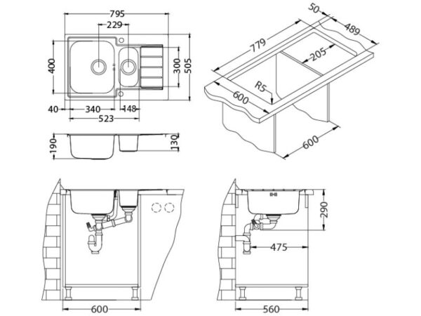 LINE MAXIM 70 – sifon na poklon sat F/S ugradnja - Image 2