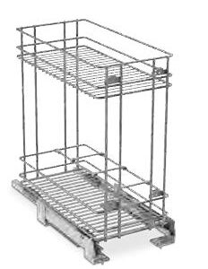 COMPAGNUCCI Double-decker basket sa kočnicom (Hrom)